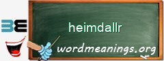 WordMeaning blackboard for heimdallr